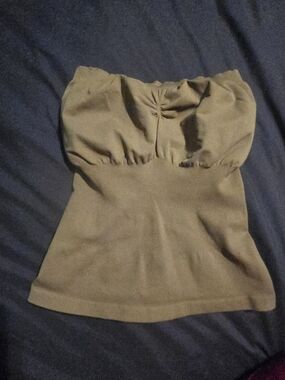 Fitatti Strapless Brown Bustier Top